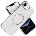 thumbnail image 2 of For iPhone 16E (E edition) / SE4 (2025) Diamond Magnetic Circle Thick TPU with Camera Protection - Silver, 2 of 3