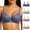 Navy, variant on Women's Push-up Bra 3/4 Coverage Low V-Neck Lace Daily Bra Adjustable Spaghetti Strap Lifting Breathable Bralettes