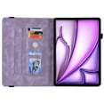 thumbnail image 2 of Dteck Butterfly Pattern Case for iPad Air 11 inch 2024,Magnetic Leather Card Slots Wallet Case Shockproof Kickstand Cover for iPad Air 11-in. (M2) ,Purple, 2 of 5
