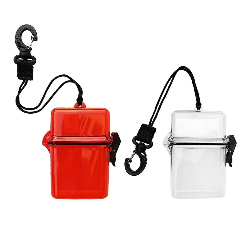 Scuba Diving Diver Surfing Waterproof Dry Box Case Container & String Clip 