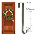 thumbnail image 4 of Active Mind Ltd 15" Extra Wide Wreath Hanger for Front Door - Heavy Duty Metal Over Door Hook with Anti-Slip Design, Christmas Decorations Holder for Large Wreaths, Jumbo Size, Brass, 4 of 9