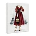thumbnail image 4 of Stupell Industries Parisian Fashion Red Dress Fashion Painting Wrapped Canvas Art Print Wall Art, 24 x 30, 4 of 8