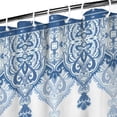 thumbnail image 3 of Blue Ethnic Floral Border Pattern Shower Curtain 36"x72" ,Bathroom Decorative Shower Curtains Set with 12 Hooks,Modern Waterproof Washable Shower Curtain, 3 of 6