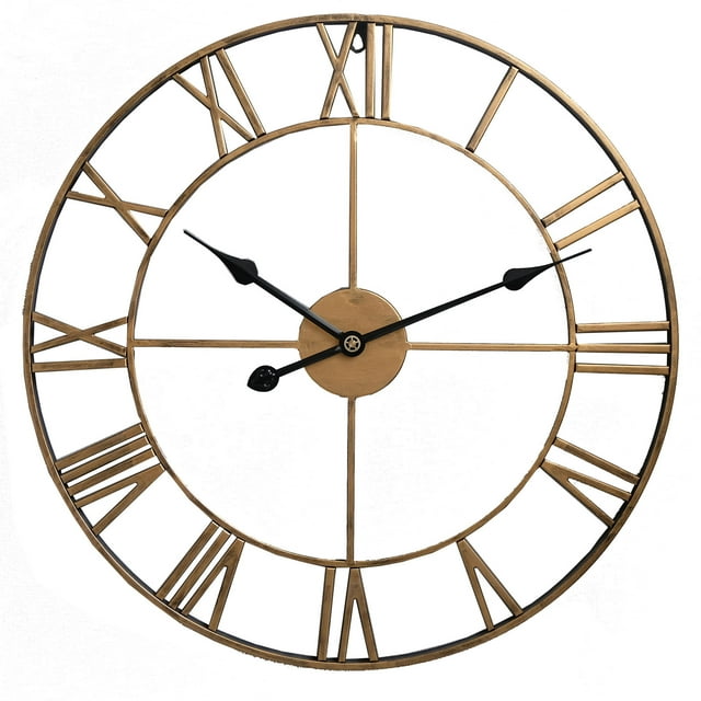Amdohai Montre Bloc de Style Européen Simple Salon Rétro Or Noir