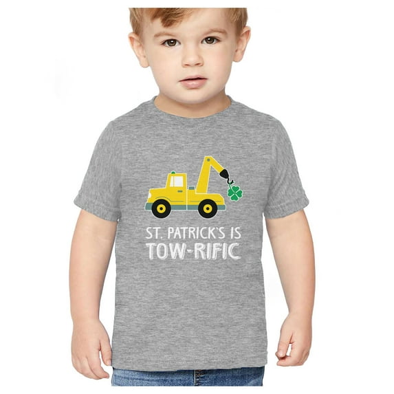 Tstars Boys Unisex St Patricks Day Gift Clover Tractor Kids St Patricks Day Shamrock Shirts Gift for Boys Irish Shirt Pride Proud Irish Toddler Kids Graphic T Shirt