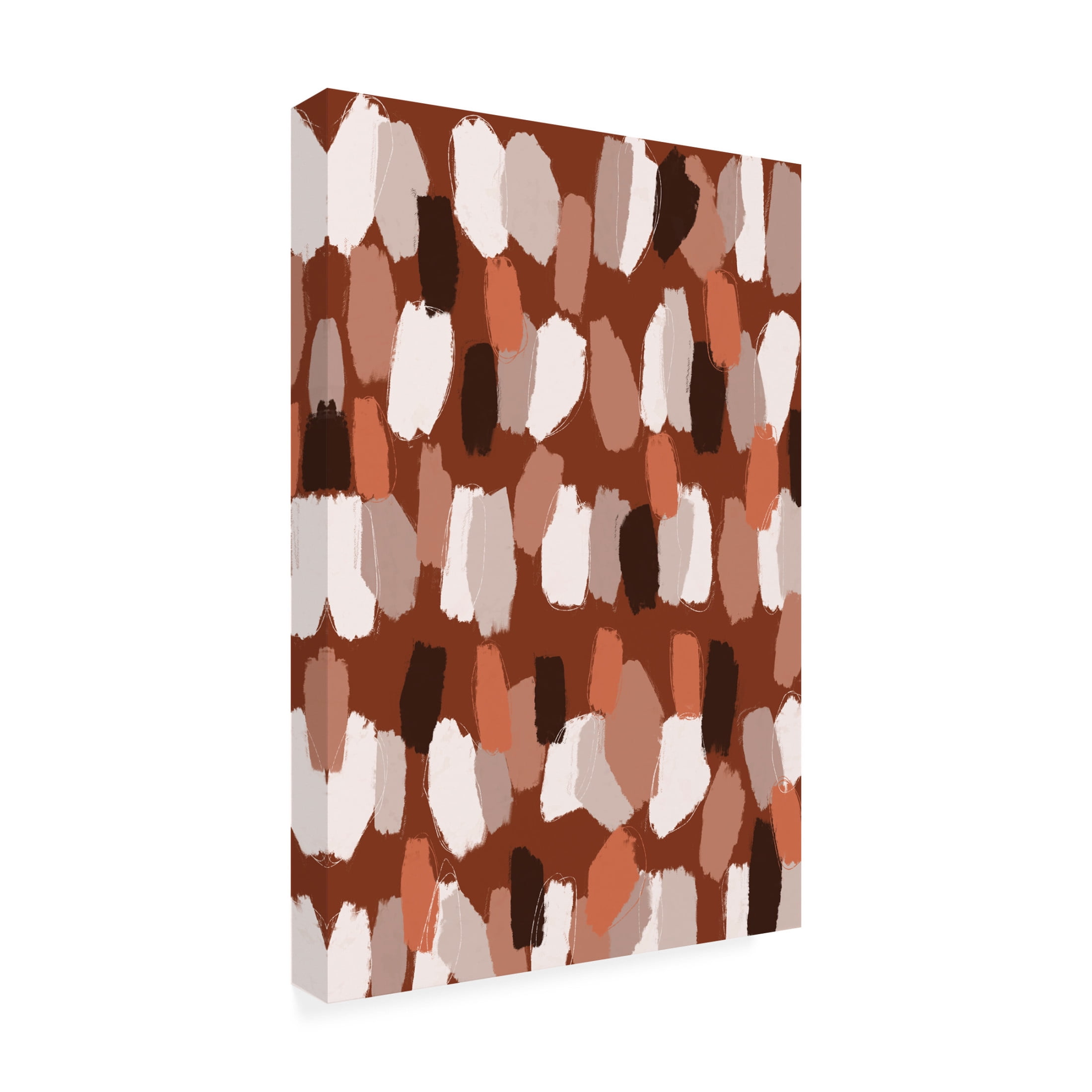 Canvas Wall Art - Treechild 'Pastel Earthy Strokes Pattern' Wall Art for Living Room, Bedroom, or Office D?cor by Trademark Fine Art - 16 x 24 Inches