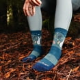 thumbnail image 2 of Darn Tough Women's Critter Club Micro Crew Lightweight with Cushion Hiking Socks, Owl Green & Blue Bunny, Medium (Variety Pack), 2 of 7