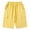 Yellow, variant on Girls Cargo Shorts, Elastic Waist Multi-Pocket Knee Length, Soft Casual Summer Bottoms Yellow 12-13Years