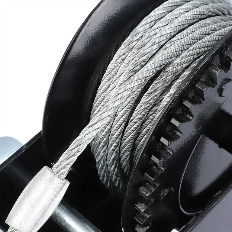 ALAVENTE Hand Winch Crank Cable 3500lbs, Heavy Duty Gear Winch for RV  Trailer, Boat or ATV (Steel)
