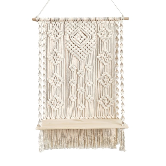 Estante Para Colgar En La Pared De Macramé Bohemio Cuerda Hecha A Mano Soporte Para Macetas Cuerda De Macramé Colgador Para Plantas Creativo Para La Ventana Del Dormitorio Del Hogar Vogacara HA013082-00