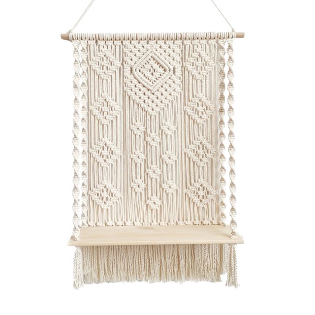 Estante Para Colgar En La Pared De Macramé Bohemio Cuerda Hecha A Mano Soporte Para Macetas Cuerda De Macramé Colgador Para Plantas Creativo Para La Ventana Del Dormitorio Del Hogar Vogacara HA013082-00