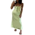 thumbnail image 3 of Women‘s Sleeveless Spaghetti Strap Flower Embroidery Bodycon Cocktail Dresses, 3 of 7