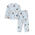 thumbnail image 2 of Kll Cute Farm Cow Print Women'S Long Sleeve Pajamas With Pants Sleepwear Loungewear 2 Set-X-Large, 2 of 9