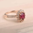 thumbnail image 3 of HeartsAndYou 2ct Natural Ruby & Diamond Engage Ring Halo Floral Solitaire 14k SOLID Rose Gold, 3 of 9