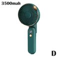 thumbnail image 1 of Ventilador portátil plegable recargable, miniventilador de mano ajustable de 180 ° con batería de 5 velocidades y 2000mAh, silencioso para verano Fivean unisex, 1 of 2