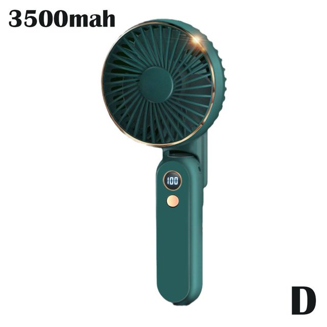 Ventilador portátil plegable recargable, miniventilador de mano ajustable de 180 ° con batería de 5 velocidades y 2000mAh, silencioso para verano Fivean unisex