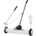thumbnail image 2 of KFFKFF 24" Wheeled Magnetic Sweeper, 50 lbs Holding, Includes Telescoping Magnet Tool, Handle Adjusts, Ideal for Collecting Nails & Screws in Workshops, Garages, and Yards, 2 of 9