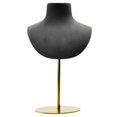 thumbnail image 3 of Soporte Para Exhibición de material cuero De Moda, Negro Microfibra Caballete Rack Collar Pendientes Suéter Cadena Soporte Rack, 3 of 8