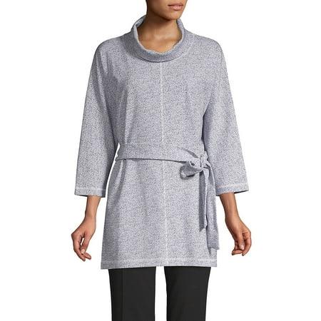 Splendid Scoop Neck Tunic Top - Tied Cowlneck Tunic