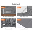 thumbnail image 4 of Mainstays Super Soft Brushed Microfiber Bed Sheet Set, Grey Stria, Queen, 4 Piece, 4 of 13