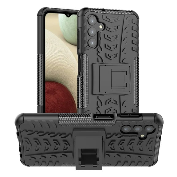 Galaxy A14-5G Case, Case for Samsung Galaxy A14 5G Heavy Duty with Folding Bracket Kickstand Dual Layer Drop Protection Shockproof Hard Phone Cover for Samsung Galaxy A14 5G, Black