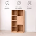 thumbnail image 3 of Ilios Innova | Librero Moderno con Puerta y Repisas, Estantería de Madera MDF Funcional para Sala, Recámara u Oficina, Diseño Vertical Compacto, 3 of 9