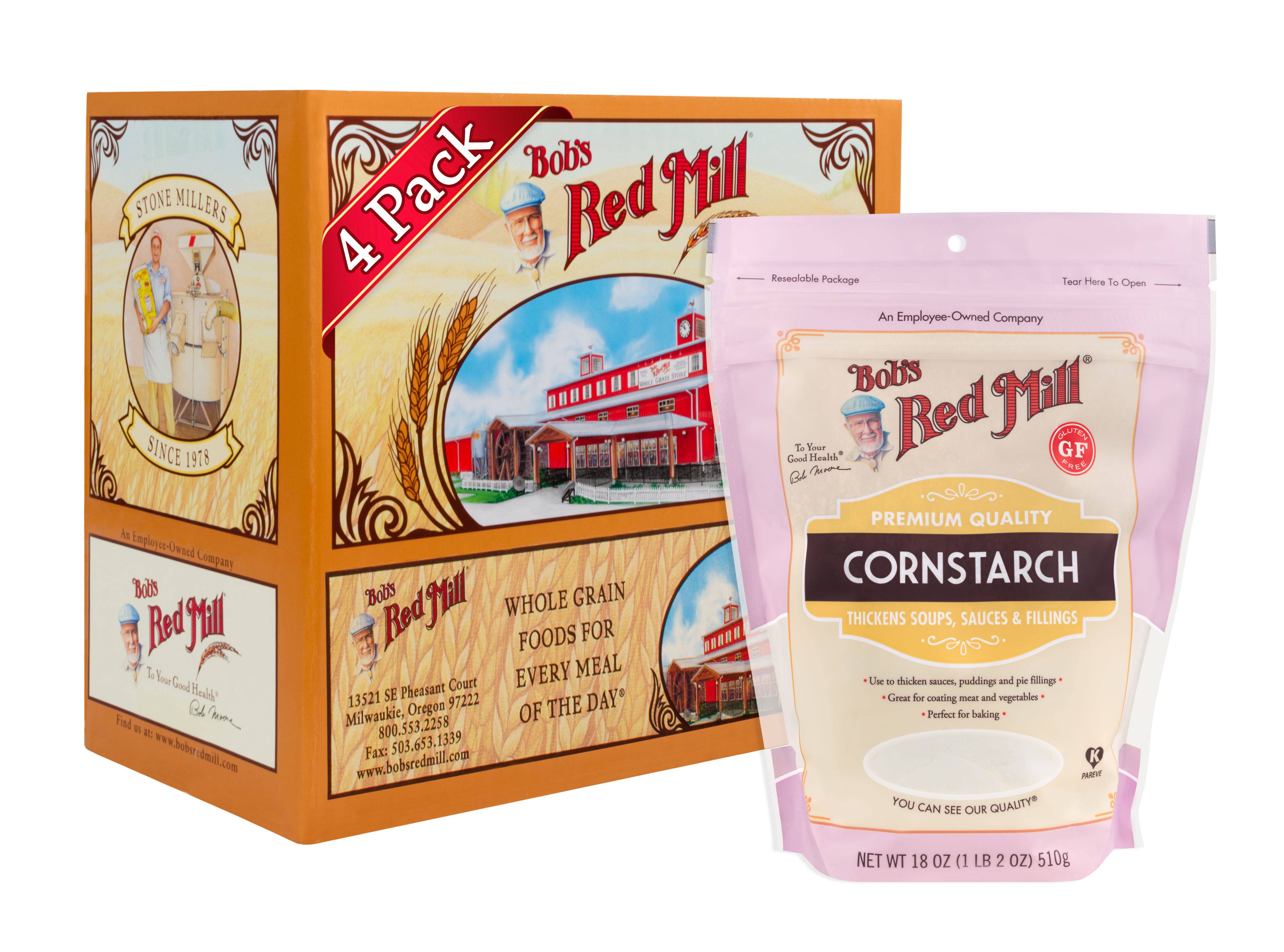 Bob's Red Mill Cornstarch, 18 Ounce (Pack of 4)