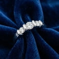 thumbnail image 4 of Pompeii 1 Cttw 3-Stone Natural Diamond Engagement Ring Bar Set 10K White Gold Band, 4 of 5