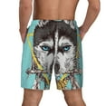 thumbnail image 2 of Haiem Husky With Dreamcatcher Mens Swim Trunks with Compression Liner 2 in 1 Swimming Shorts Stretch Swimwear Quick Dry,Board Shorts-Medium, 2 of 9