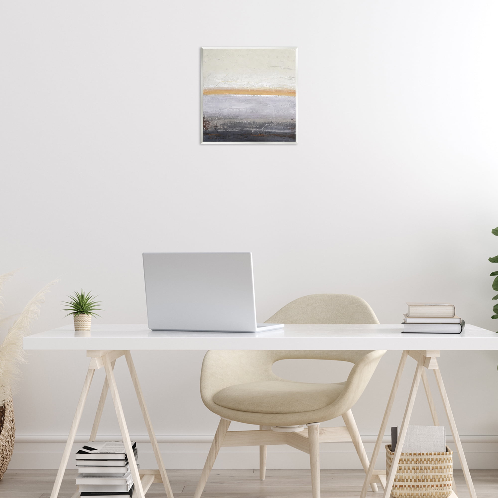 Warm Peachy Horizon Wall Plaque Art, design by Design Fabrikken