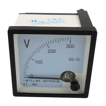 Analog Micro Voltmeter - Unique Bargains SQ-72 Class 1.5 0-300V Voltage Analog Square Voltmeter Panel Volt Meter