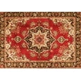 thumbnail image 1 of Ahgly Company Indoor Rectangle Medallion Orange Traditional Area Rugs, 5' x 7', 1 of 1