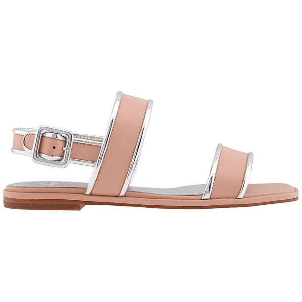 Tory Burch Delaney Double Strap Flat Leather Sandals, Brand Size 7 -  