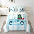 thumbnail image 2 of jejeloiu Happy New Year Bedding Comforter Set 7 Pieces,Girl Christmas Gift Full Bedding Set,Green Xtmas Tree Fitted Sheet Flat Sheet For Child,Ultra Soft Home Decor Reversible, 2 of 8