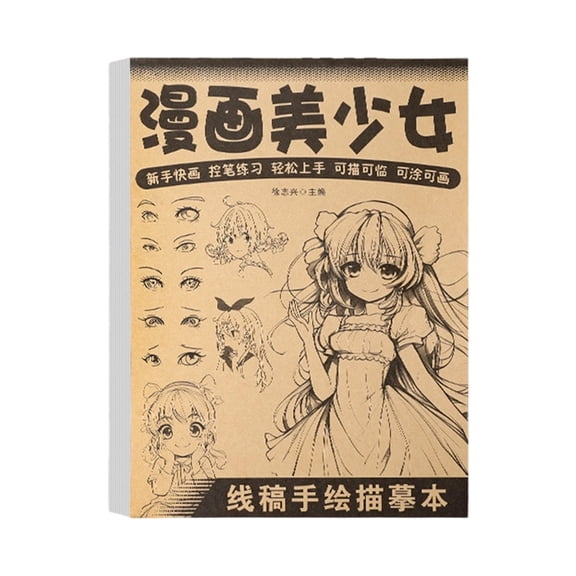 Animes Character Line Art Drawing Book Reusable Tracing For Aspiring Artists
