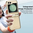 thumbnail image 3 of for Samsung Galaxy Z Flip 5 Case with Hinge Protection, One Piece Design Z Flip 5 Clear Case Slim Hard PC Bumper Phone Case for Z Flip 5 - Rosegold, 3 of 12