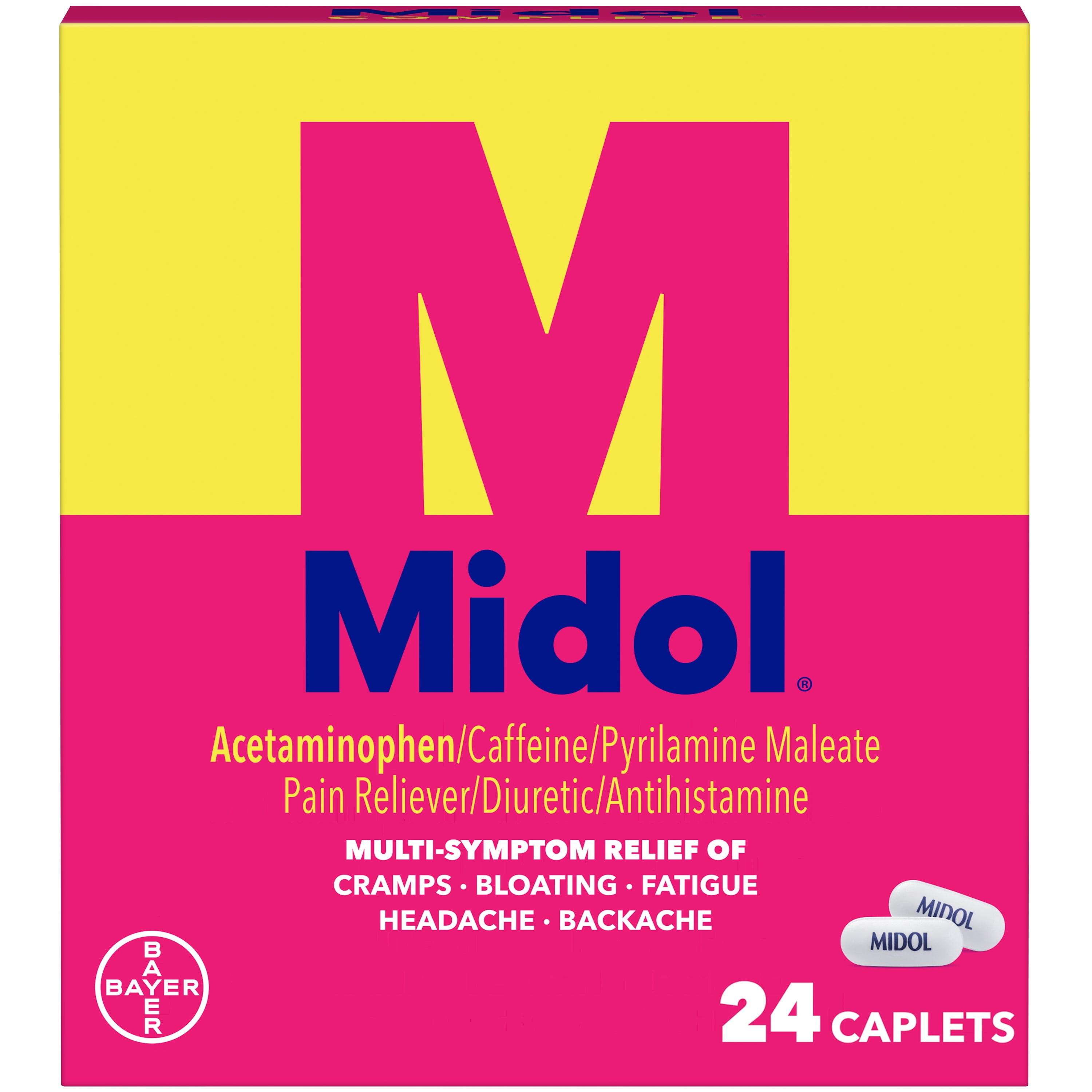 Midol Complete Menstrual Pain Relief Caplets w/ Acetaminophen - 24 Ct