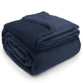 thumbnail image 3 of Regal Living Ultra Soft Plush Fleece Blanket, Double-Sided Cozy Warm Twin, Navy, 66" x 90", 3 of 9