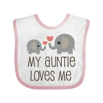 Inktastic My Auntie Loves Me Boys or Girls Baby Bib