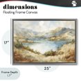 thumbnail image 4 of Stupell Industries Traditional Secret Mountain Lake Panorama Gray Floating Frame Canvas Art, 25 x 17, by Petals Prints Design, 4 of 8