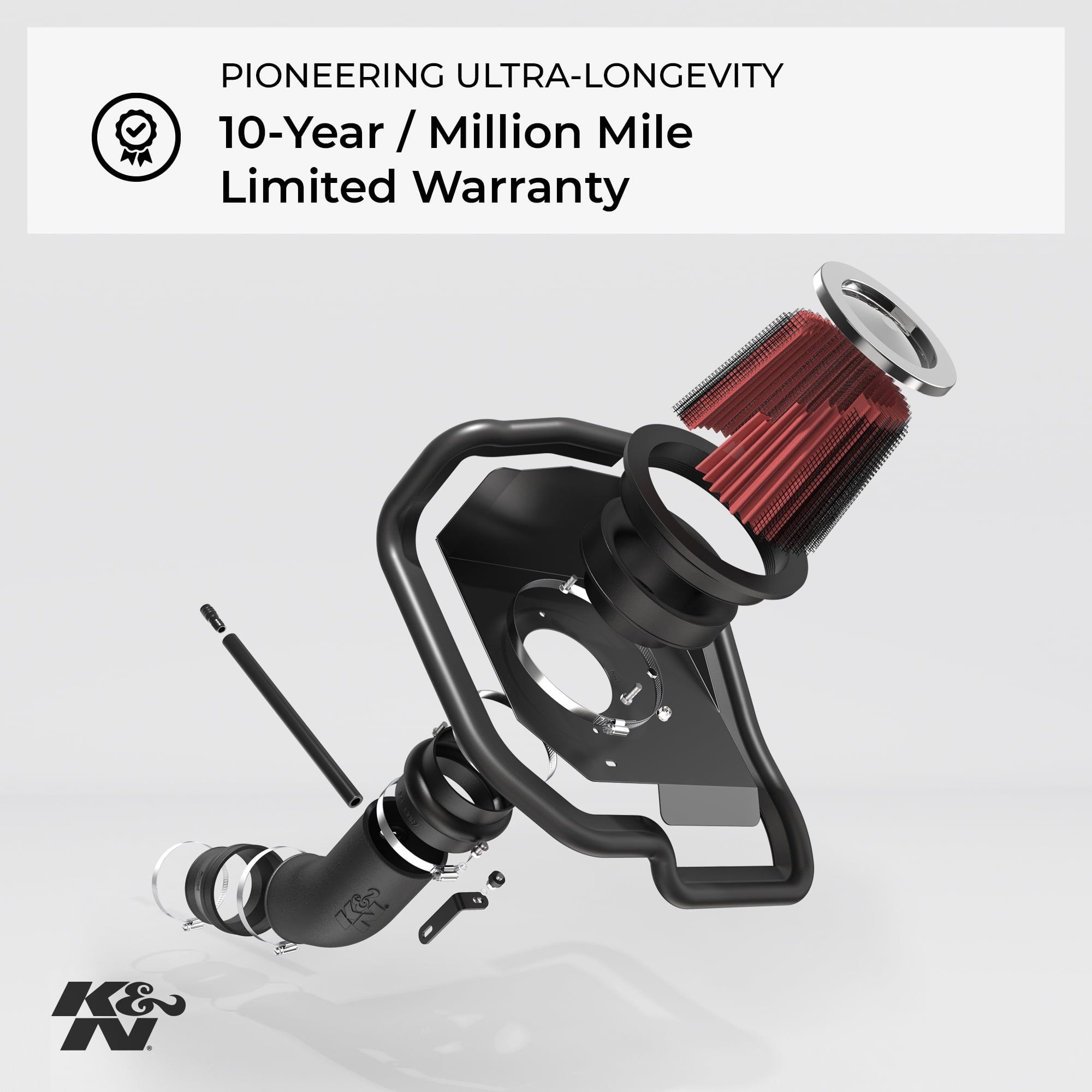K&N Typhoon Cold Air Intake System: Easy Installation, Engineered to Maximize Airflow, Boost Horsepower & Torque, 69-9504TTK