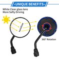 thumbnail image 4 of Unique Bargains 1 Set Motorcycle Rear View Mirrors Bar End Side Mirrors Mount Universal Adjustable Iron Plastic Blue Black M10 Round Shape, 4 of 7