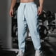 thumbnail image 1 of Pantalones largos para hombre, de color liso, informales, a la moda, ventilados, holgados, para hacer ejercicio, de poliéster., 1 of 7