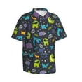 thumbnail image 2 of Hawaiian Shirt For Men, Funny Dinosaur Mens Button Down Short Sleeve Shirt, Summer Beach Shirts For Men, 2 of 2