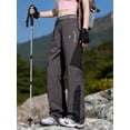 thumbnail image 5 of Women's Quick Dry Hiking Pants, Water Repellent UPF 50+ Lightweight Zip Pockets with Belt for Travel Casual Gray S, 5 of 9