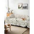 thumbnail image 3 of Spring Floral Couch Cover for Dogs, White Daisy Farmhouse Linen Texture Washable Sofa Covers Slipcover for Pets Dogs Futon Cover, Couch Recliner Covers, Oversized Chair Slipcover 71"x91", 3 of 9