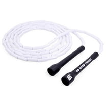 EliteSRS, Do Hard Things - Adjustable Beaded Jump Rope for Fitness - White and Black