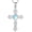 Style 3, variant on 925 Sterling Silver Moonstone Cross Necklace, Cross Pendant Necklace for women, Moonstone Jewelry Gifts for Anniversary Birthday Mothers Day, 18+2inches Chain