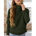 thumbnail image 5 of PRETTYGARDEN Womens Sweaters Fall Fashion Casual Loose Turtleneck Batwing Long Sleeve Knit Sweater Pullover Tops, 5 of 10