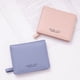 thumbnail image 5 of Cartera corta para mujer, estilo coreano, estilo fresco, bolso de estudiante de dos pliegues, monedero sencillo con hebilla para múltiples tarjetas, 5 of 6